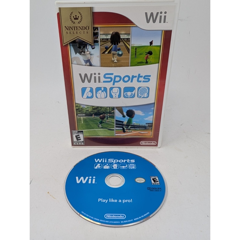 Wii Sports Nintendo Selects Nintendo Wii Game Case & Disc RVL-RSPE-USA
